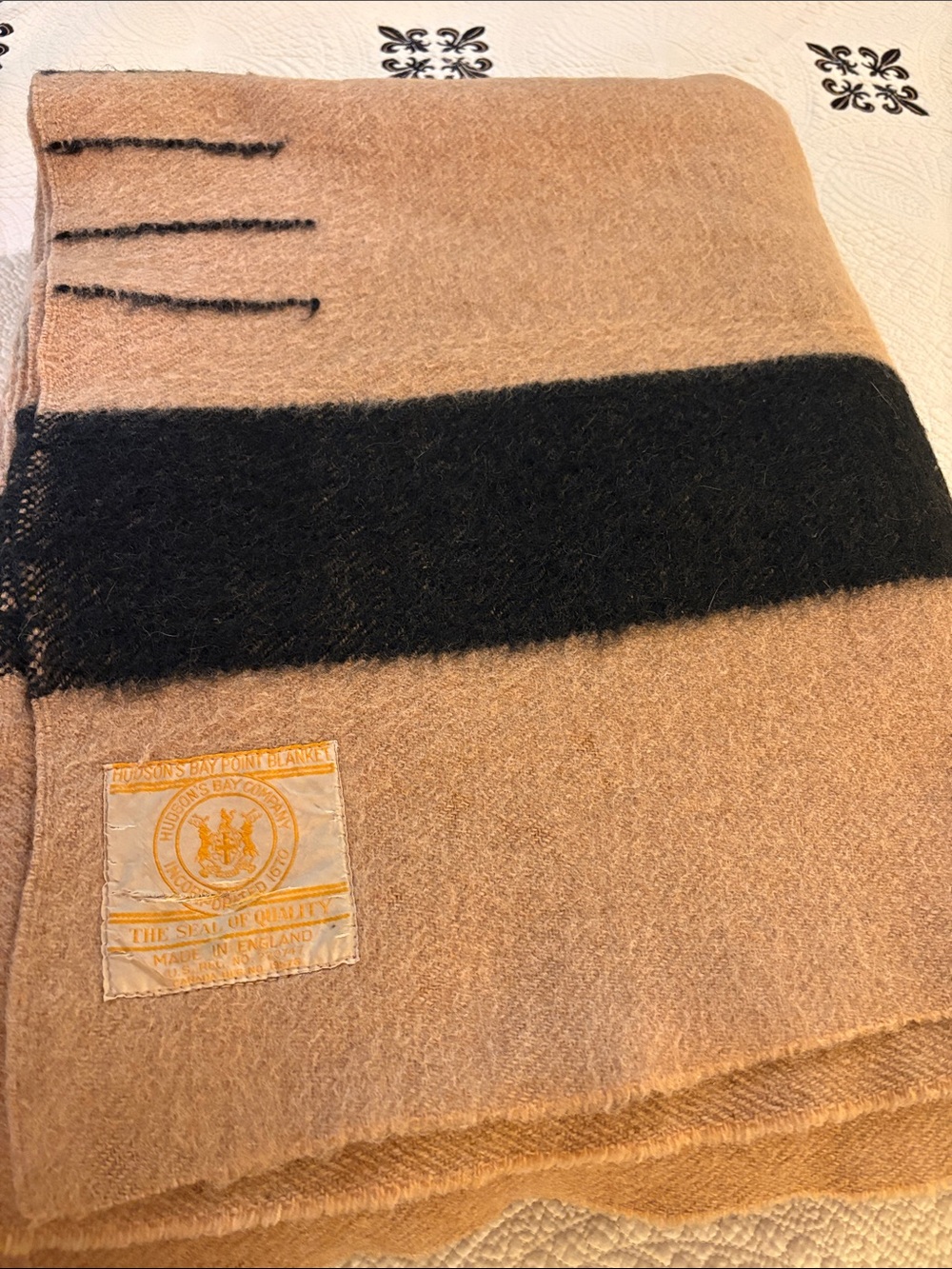 Hudson's Bay four Point Blanket Wool Blanket Brown & Black